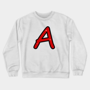 Letter A. Name with letter A. Personalized gift. Abbreviation. Abbreviation. Lettering Crewneck Sweatshirt